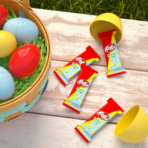 KIT KAT® Lemon Flavored Creme Wafer Snack Size Easter Candy Bag Perspective: top