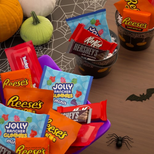 Hershey Assorted Flavored Halloween Candy Bulk Bag Perspective: top