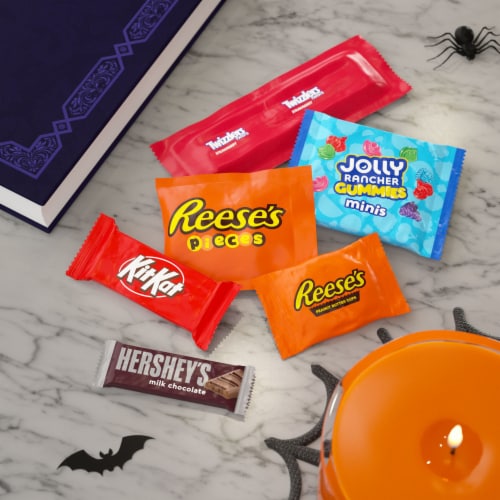 Hershey Assorted Flavored Halloween Candy Bag Perspective: top