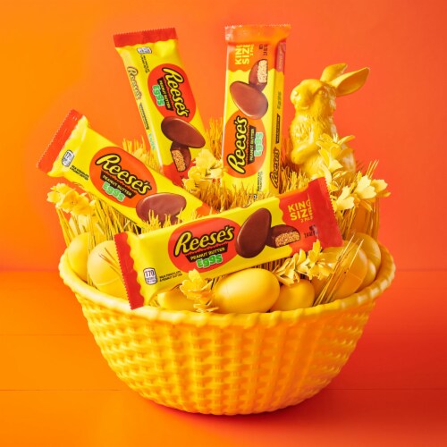 REESE'S Milk Chocolate Peanut Butter Eggs Easter Candy King Size Pack Perspective: top