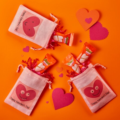 Reese's Valentine's Peanut Butter Pink Hearts Perspective: top