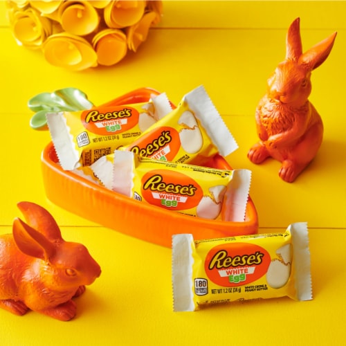 REESE'S White Creme Peanut Butter Eggs Easter Candy Packs Perspective: top