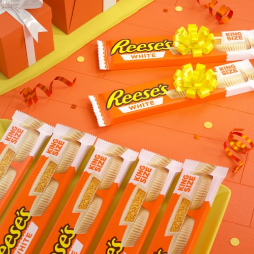 REESE'S White Creme King Size Peanut Butter Cups Candy Pack Perspective: top