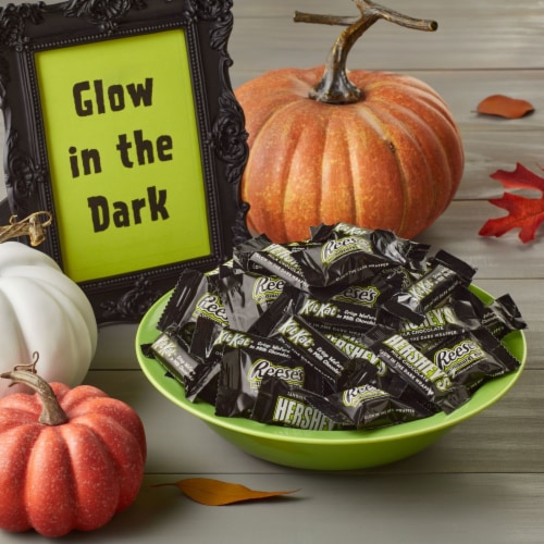 Hershey Halloween Candy Assortment with Glow in the Dark Wrappers Perspective: top