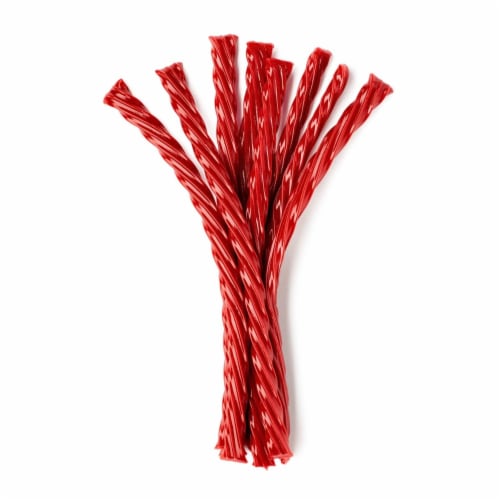 TWIZZLERS Twists Strawberry Flavored Licorice Style Chewy Candy Tub Perspective: top