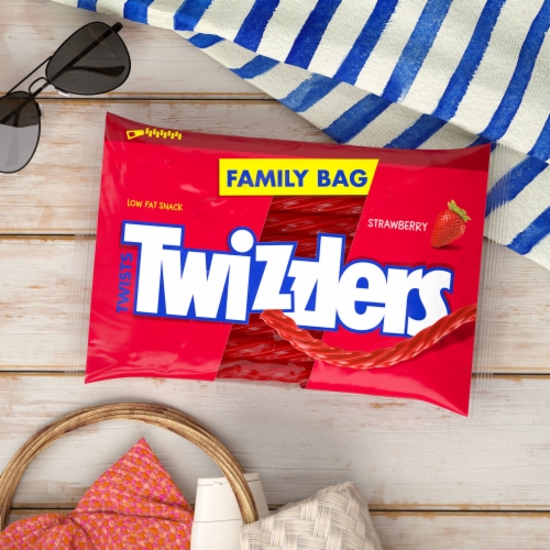 Twizzlers Strawberry Candy Twists Family Bag Perspective: top