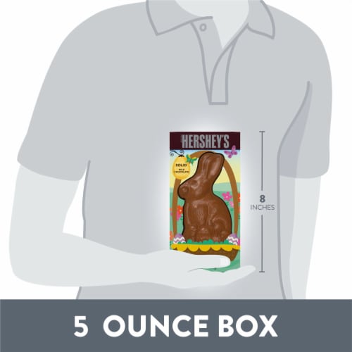 HERSHEY'S Solid Milk Chocolate Bunny Easter Candy Gift Box Perspective: top