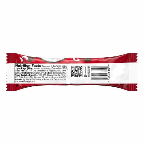 MOUNDS DARK CHOCOLATE & COCONUT STANDARD BAR BOX Perspective: top