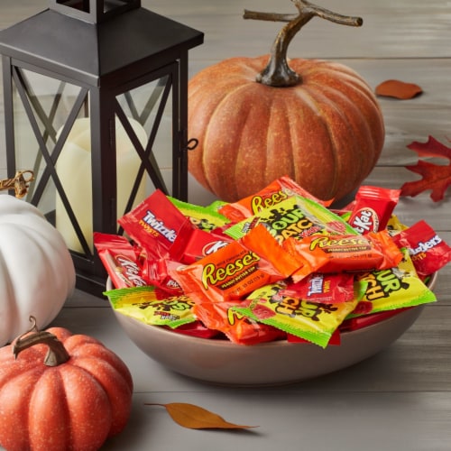 Hershey's Reese's Kit Kat Sour Patch Kids Twizzlers Candy Assortment Perspective: top