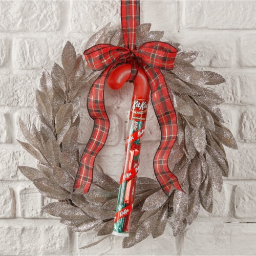 KIT KAT® Miniatures Milk Chocolate Wafer Christmas Candy Plastic Cane Perspective: top
