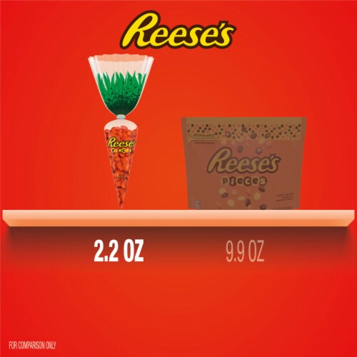 REESE'S PIECES Peanut Butter Easter Candy Gift Bag Perspective: top