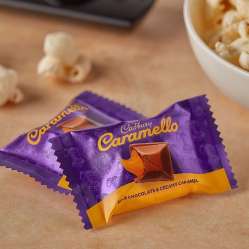 CADBURY CARAMELLO Miniatures Milk Chocolate Caramel Candy Share Pack Perspective: top