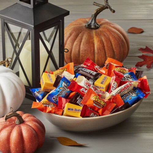 Hershey All Time Greats Miniatures Chocolate Assortment Candy Halloween Variety Bag Perspective: top