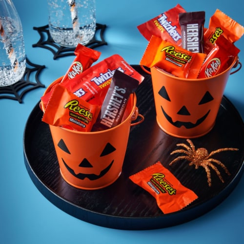 Hershey Assorted Milk Chocolate and Fruit Flavored Halloween Candy Bag Perspective: top