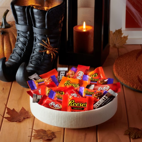 Hershey Assorted Milk Chocolate Snack Size Halloween Candy Variety Bag Perspective: top