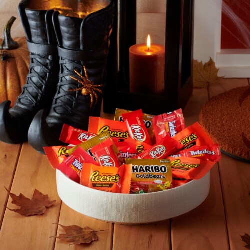 Hershey Assorted Flavored Snack Size Halloween Candy Variety Bag Perspective: top