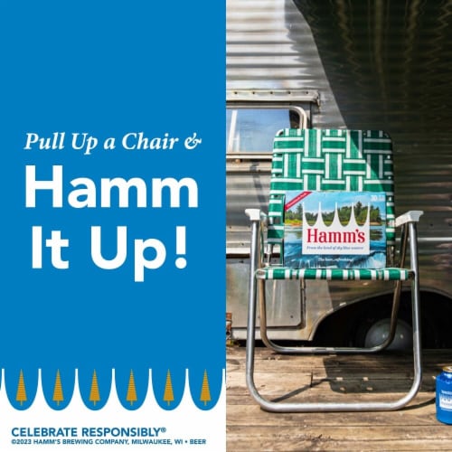 Hamm's American-Style Lager Light Beer Perspective: top