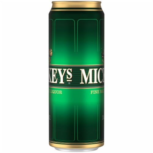 Mickeys Fine Malt Liquor Ale Beer Single Can Perspective: top