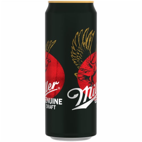 Miller Genuine Draft American Lager Beer Perspective: top
