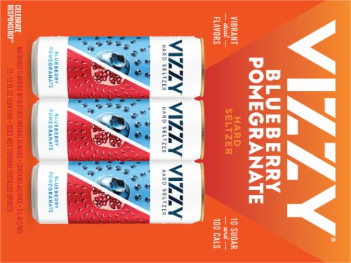 Vizzy Blueberry Pomegranate Hard Seltzer Perspective: top