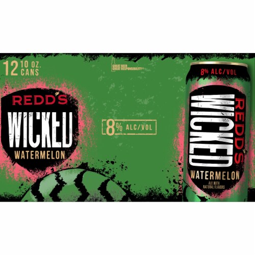 Redd's Wicked Watermelon Ale Flavored Beer Perspective: top