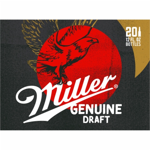 Miller Genuine Draft American Lager Beer Perspective: top
