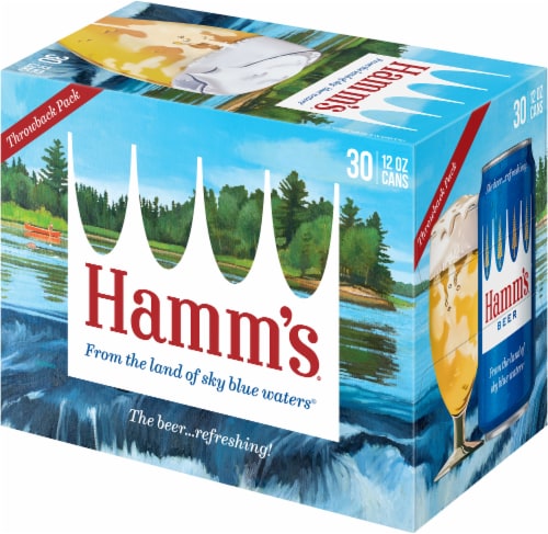 Hamm's American-Style Lager Light Beer Perspective: top