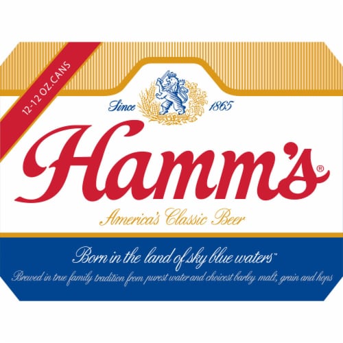 Hamm's American-Style Lager Light Beer Perspective: top