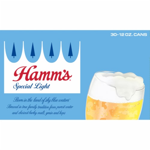 Hamm's Special Light Lager Beer Perspective: top