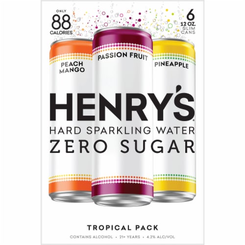 Henry's Hard Tropical Sparkling Water Seltzer Variety Pack Perspective: top