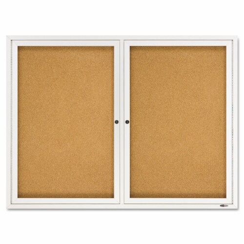 Quartet Enclosed Bulletin Board,36 x 48 2364GGS Perspective: top