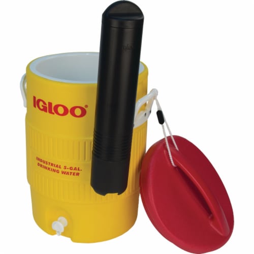 Igloo 5 Gal. Yellow Industrial Water Jug with Cup Dispenser 11863, 1