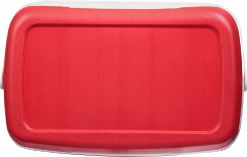 Igloo® Eco Cool Latitude Red & White Hardside Cooler Perspective: top