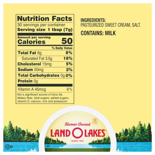 Land O Lakes® Salted Whipped Butter Tub Perspective: top