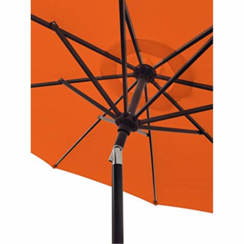 Bond Shade Factory 9 Ft. Aluminum Auto Crank Sunburst Orange Patio