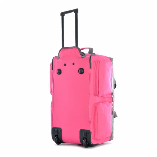 Pink rolling duffle bag online