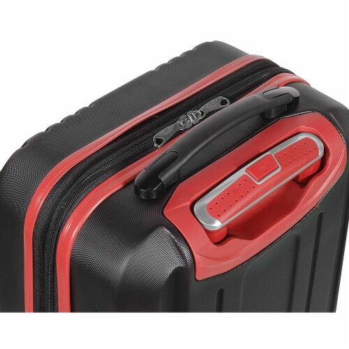 Olympia Apache Expandable Carry On 4 Wheel Spinner Luggage Suitcase - Red Perspective: top