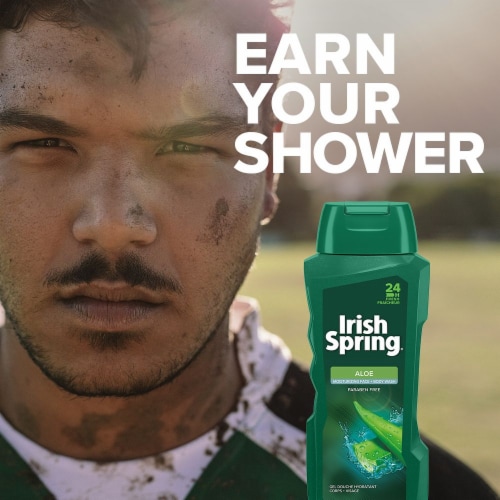 Irish Spring 24 Hour Fresh Aloe Body Wash Perspective: top