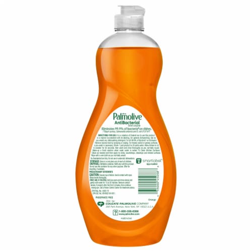 Ultra Palmolive Antibacterial Concentrated Orange Scent Dish Liquid Perspective: top