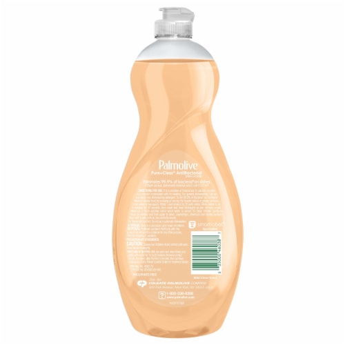 Palmolive Ultra Pure & Clear Antibacterial Mild Citrus Scent Dishwashing Liquid Dish Soap Perspective: top