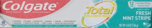 Colgate® Mint Stripe Total Fresh Gel Toothpaste Perspective: top