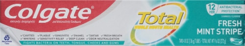 Colgate® Total Fresh Mint Stripe Toothpaste Value Pack Perspective: top
