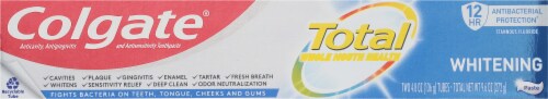 Colgate® Total Whitening Toothpaste Value Pack Perspective: top