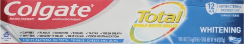 Colgate Total Whitening Toothpaste Value Pack Perspective: top