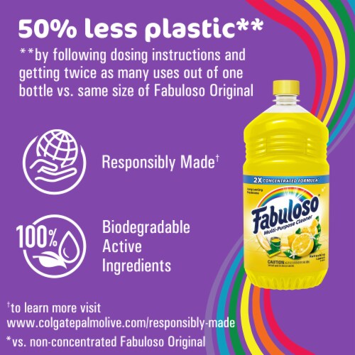 Fabuloso Multi-Purpose Cleaner 2x Concentrated Refreshing Lemon Perspective: top