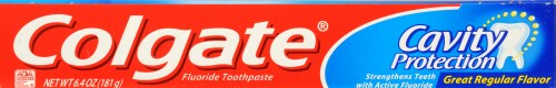 Colgate Cavity Protection Toothpaste Perspective: top
