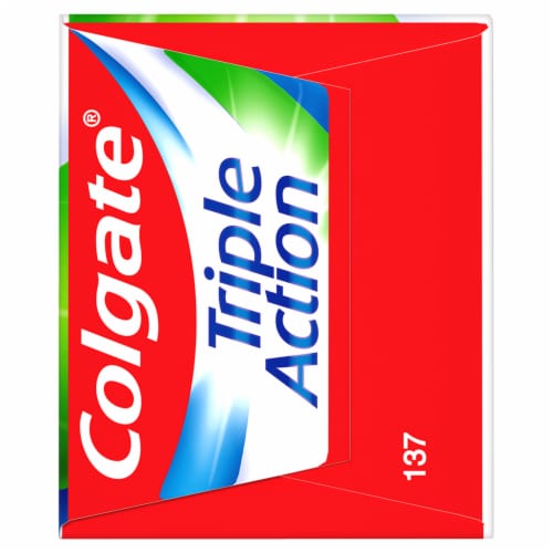 Colgate Triple Action Toothpaste with Mint Flavor Perspective: top