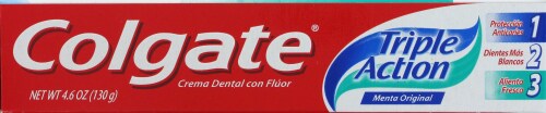 Colgate Triple Action Toothpaste Perspective: top