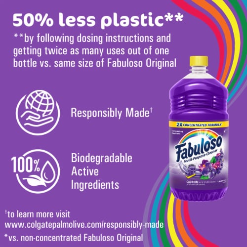 Fabuloso Multi-Purpose Cleaner 2x Concentrated Lavender Perspective: top