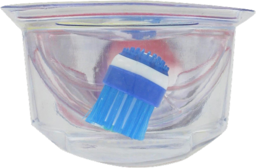 Colgate Battery Operated Full Head Soft Toothbrush Perspective: top